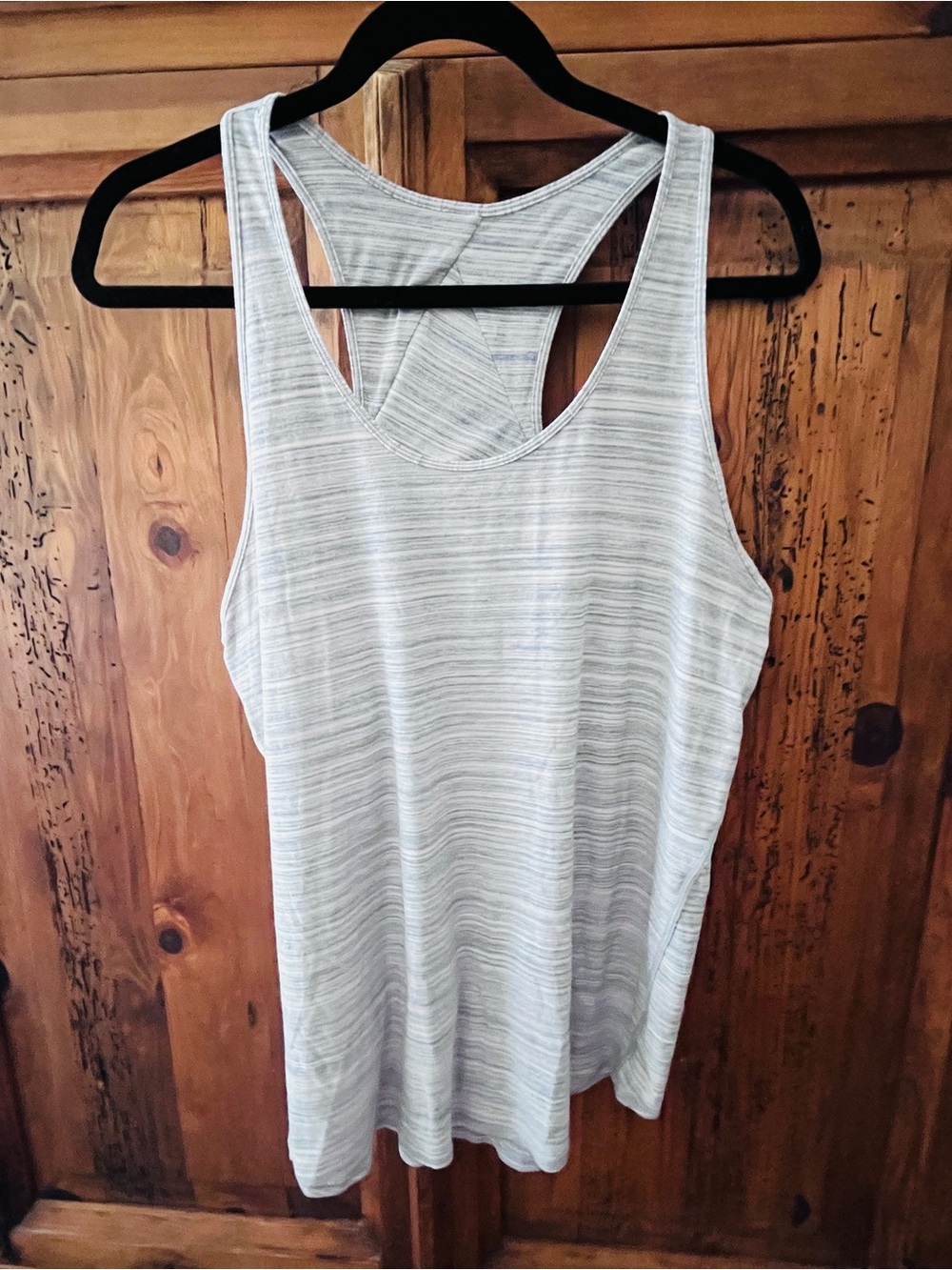 Lululemon Essentials tank top blue/Gray Striped size 10